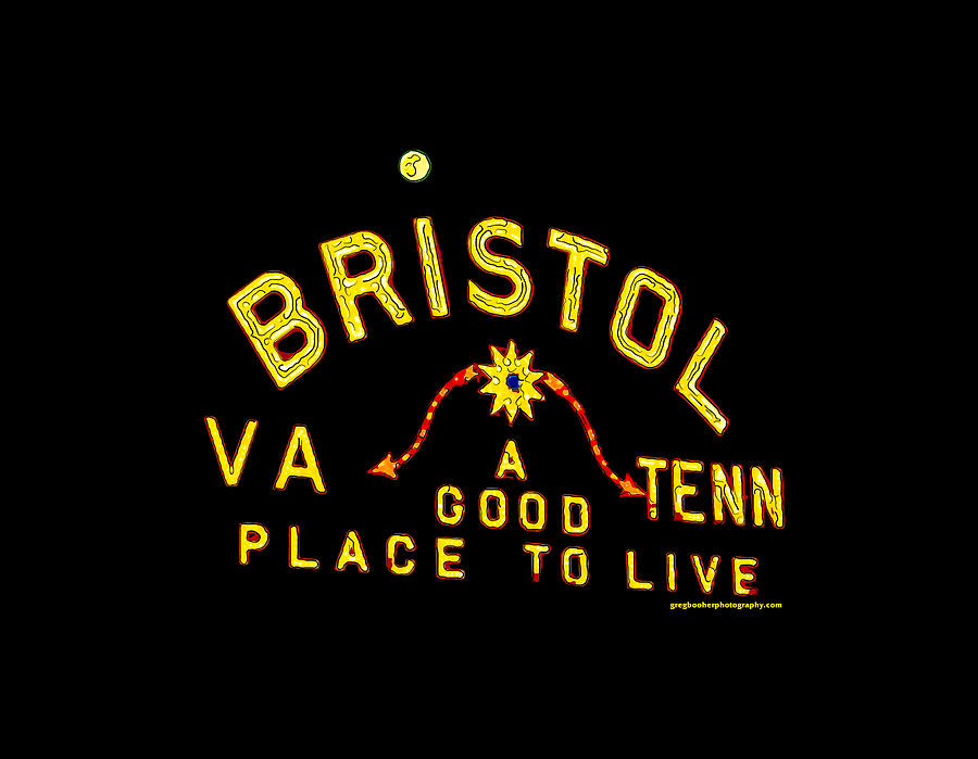Bristol Sign and the Moon Digital Art by Greg Booher