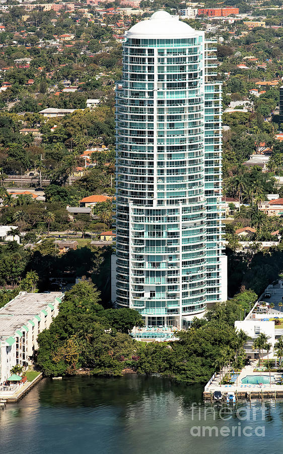 Bristol Tower Condos Brickell Miami Aerial Photograph by David Oppenheimer