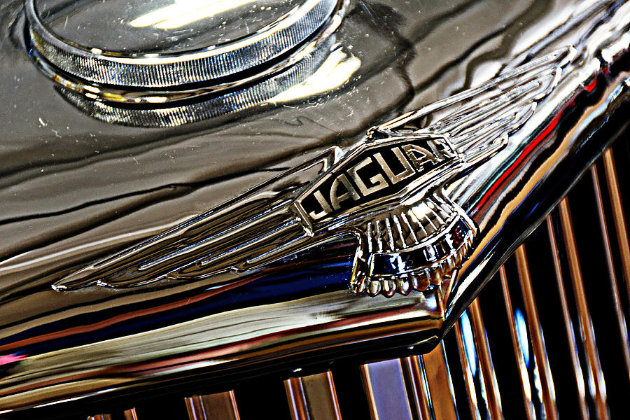 British Chrome -- Jaguar at the Woodlands Family Automobile Display in Paso Robles, California Photograph by Darin Volpe
