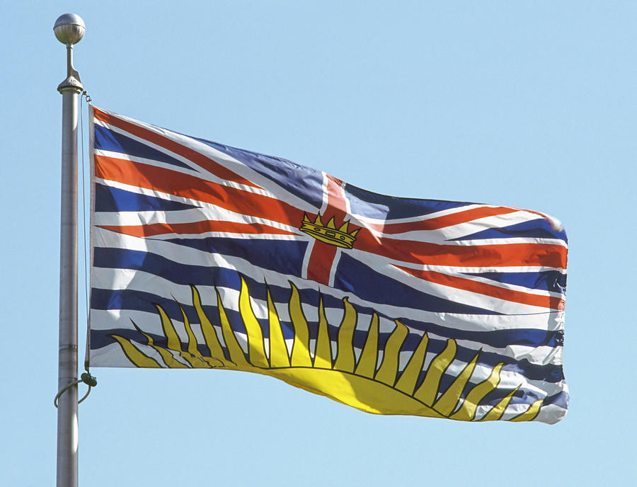 British Columbia Provincial Flag Photograph by David L Moore