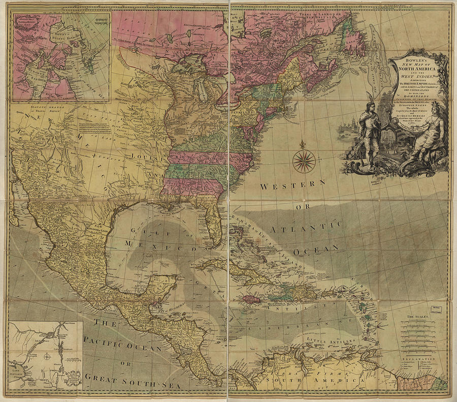 British Empire in North America - 1783 Painting by Unknown