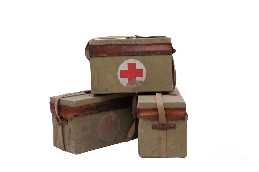 British Military First Aid Kits Photograph by Gregory Davies/science Photo Library