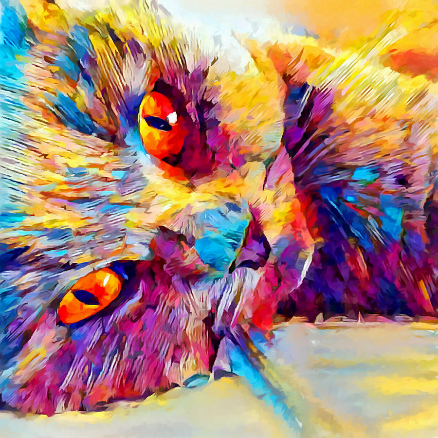 British Shorthair 2 Painting by Chris Butler