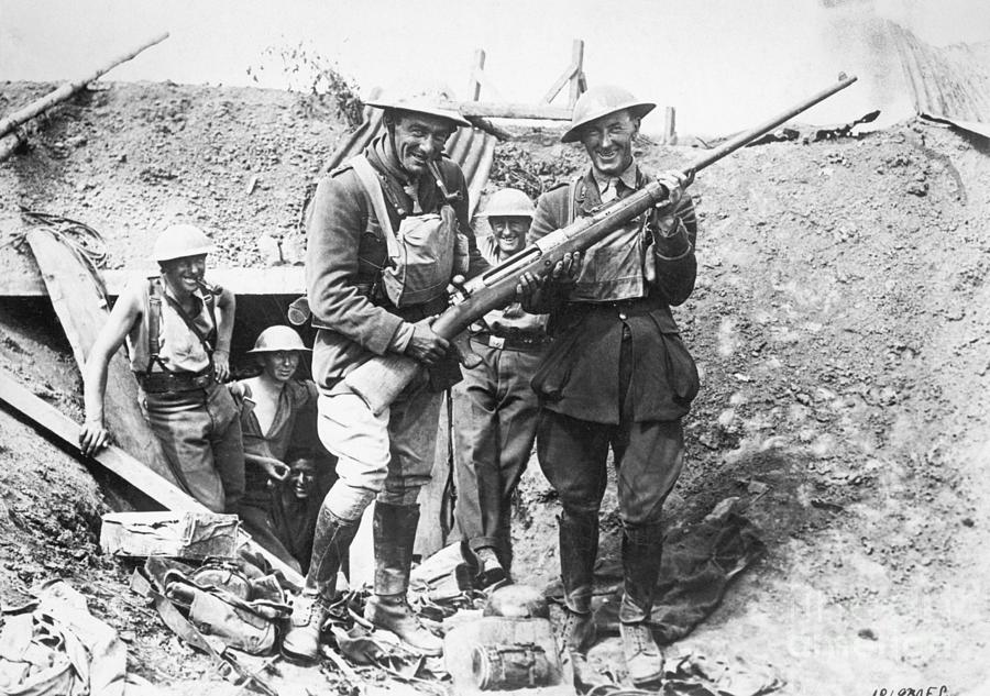 British Soldiers Holding German Photograph by Bettmann