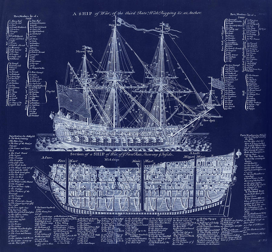 antique ship blueprints