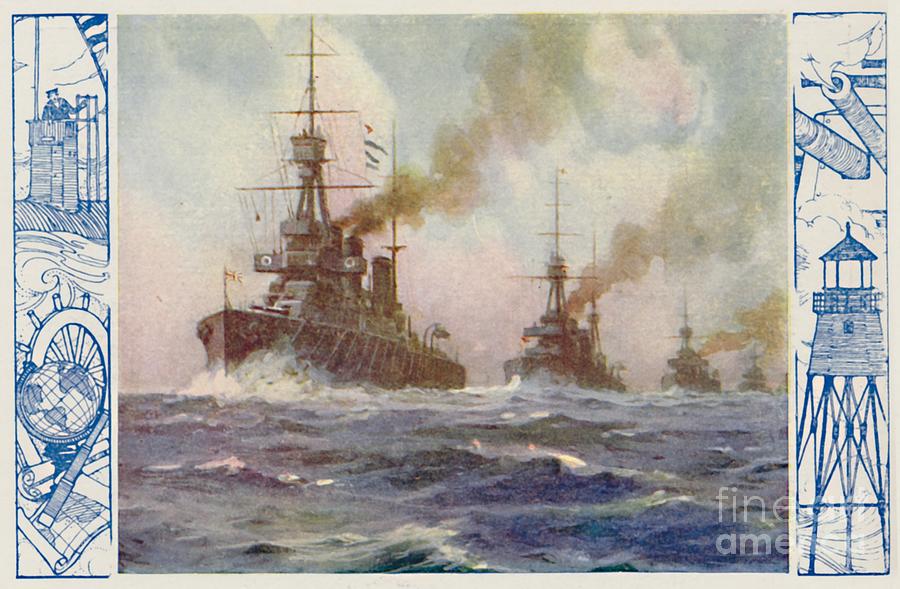 British Warships Of To-day Drawing by Print Collector