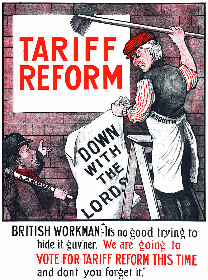 Britain Painting - British Workman: Its no use trying to hide it, guvner. We are going to vote for Tariff Reform... by LSE Library