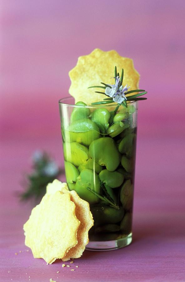 Broad Beans With Rosemary And Parmesan Wafers Photograph by Paquin