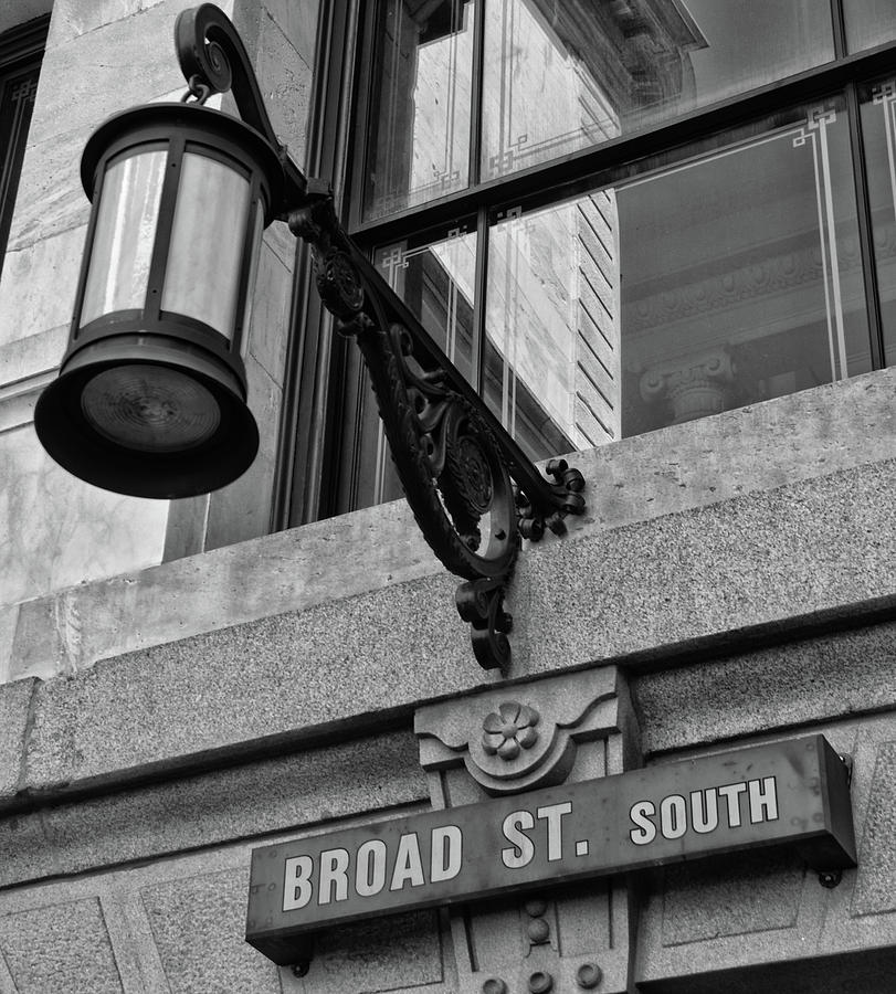 Broad St South in Black and White Photograph by Bill Cannon