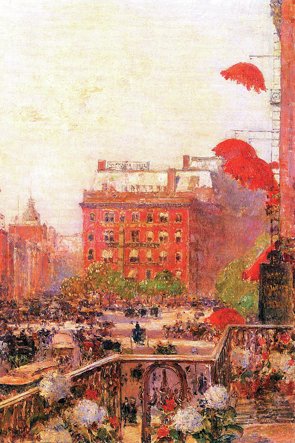 Broadway and Fifth Avenue Painting by Frederick Childe Hassam