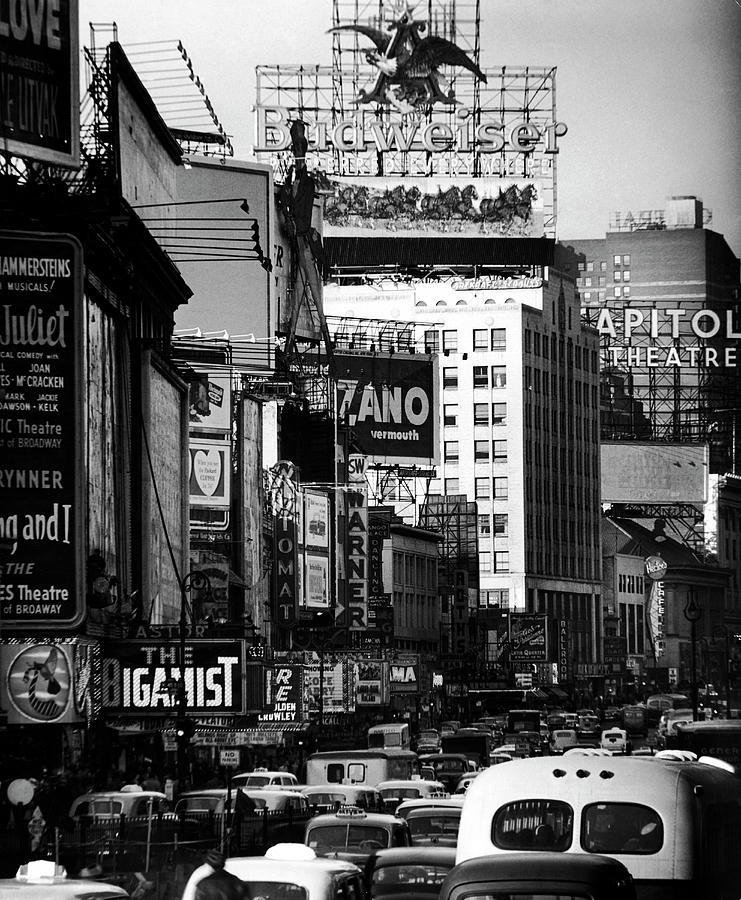 Black And White Photograph - Broadway by Andreas Feininger