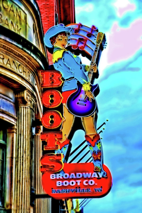 Broadway Boot Company - Nashville Photograph by Allen Beatty