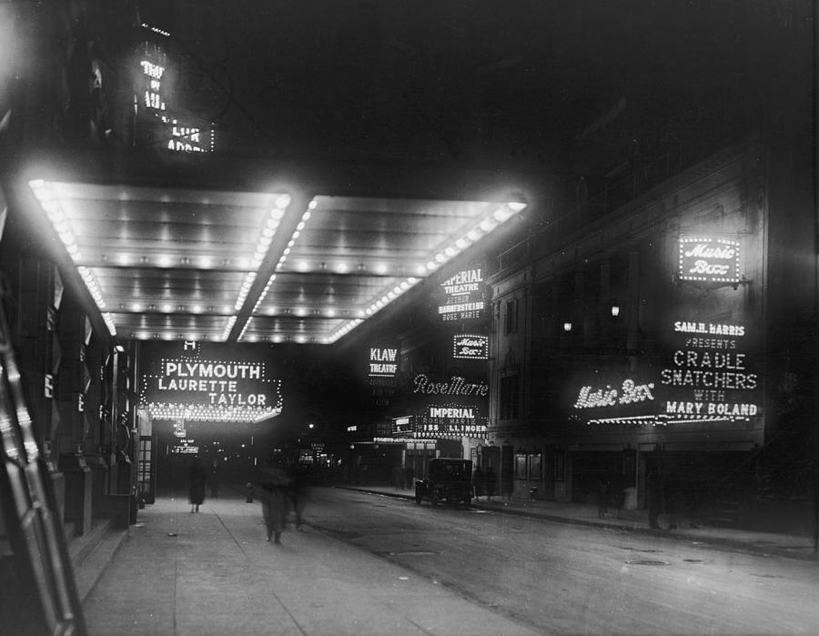 Broadway By Night Photograph by Edwin Levick