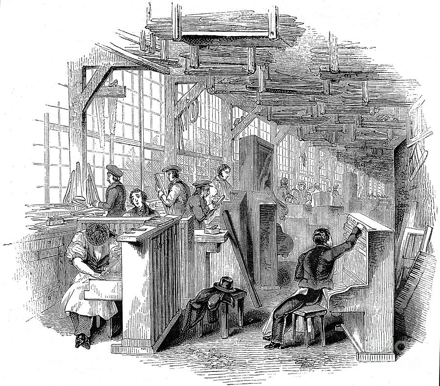 Broadwoods Piano Factory, Horseferry Drawing by Print Collector