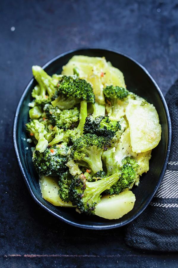 Broccoli And Potatoes Photograph by Brigitte Sporrer