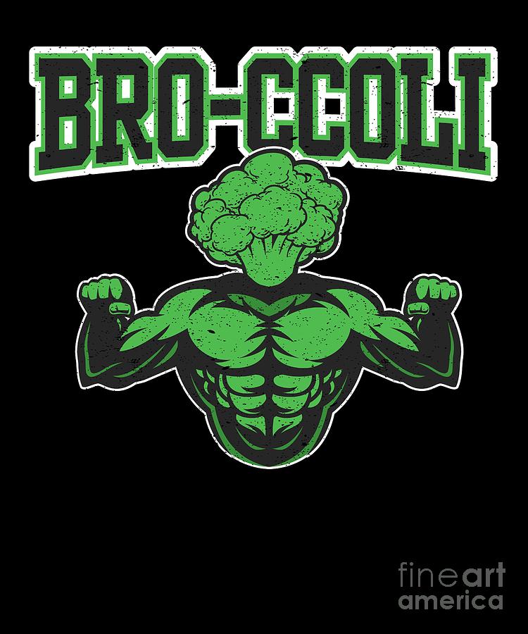 BroCcoli Muscles Vegetarian Gym Broccoli Workout Digital Art by FH ...