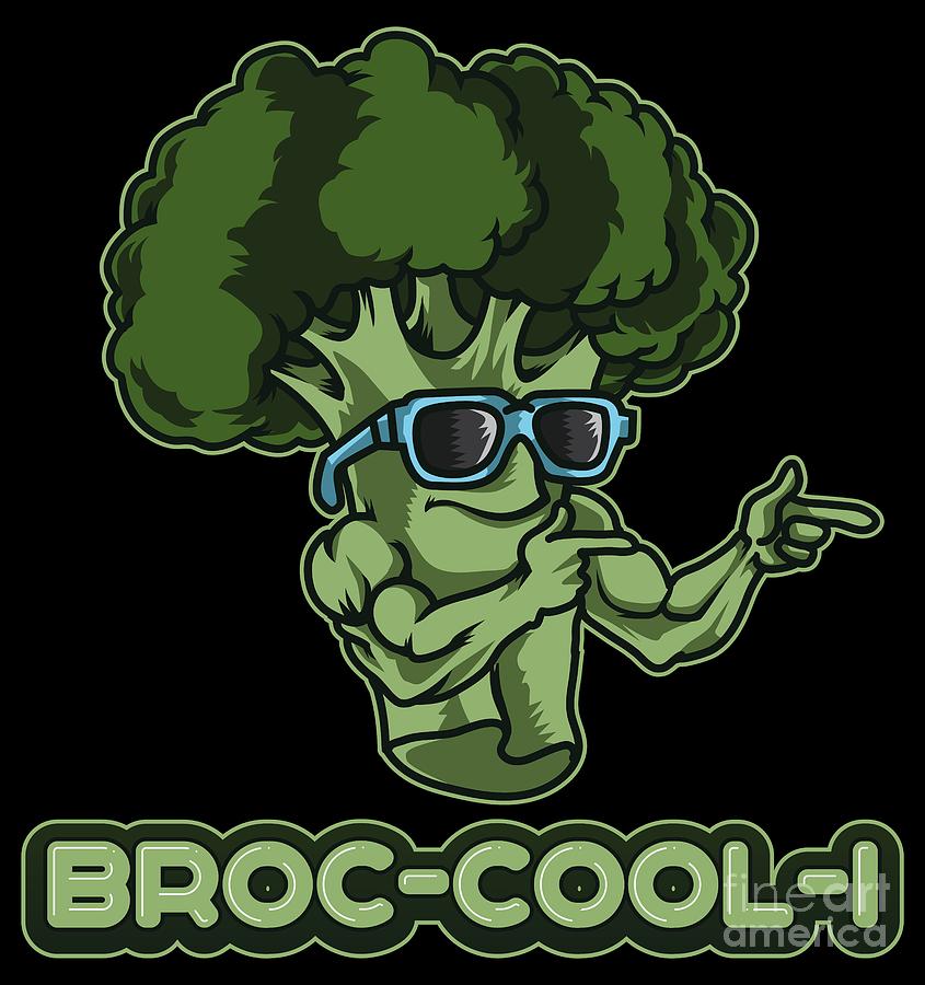 Broccoli Digital Art - BROCCOOLI Broccoli Plant Vegetables Vegan by Mister Tee
