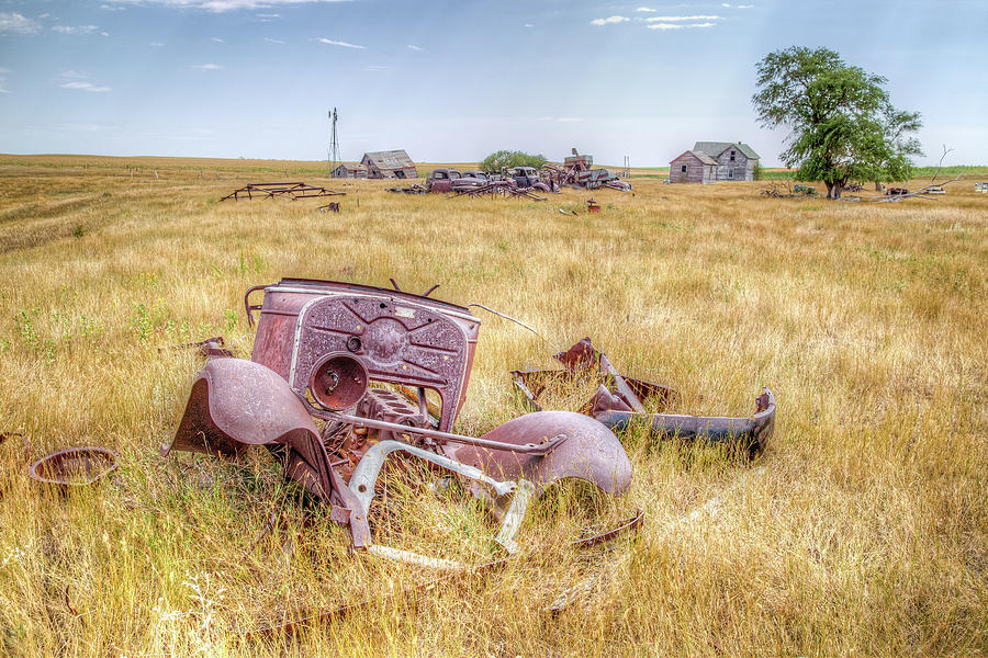 Broken Car Scene 1 Photograph by Chad Rowe | Fine Art America