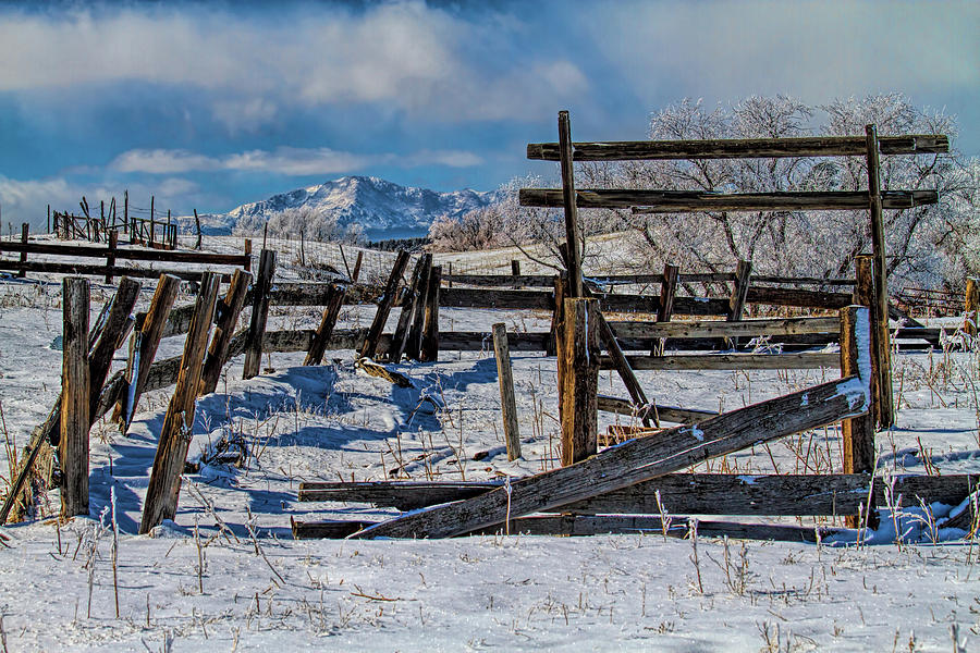 Winter Photograph - Broken Corral by Alana Thrower