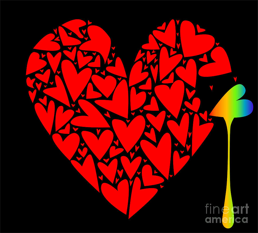 Valentine's Day Ribbon Banner Set On White Digital Art by Bigalbaloo Stock  - Fine Art America