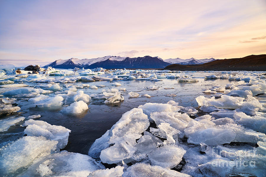 Icelandic Photograph - Broken Melting Pieces Of Ice At by Daxiao Productions Icelandic Photograph - Broken Melting Pieces Of Ice At by Daxiao Productions