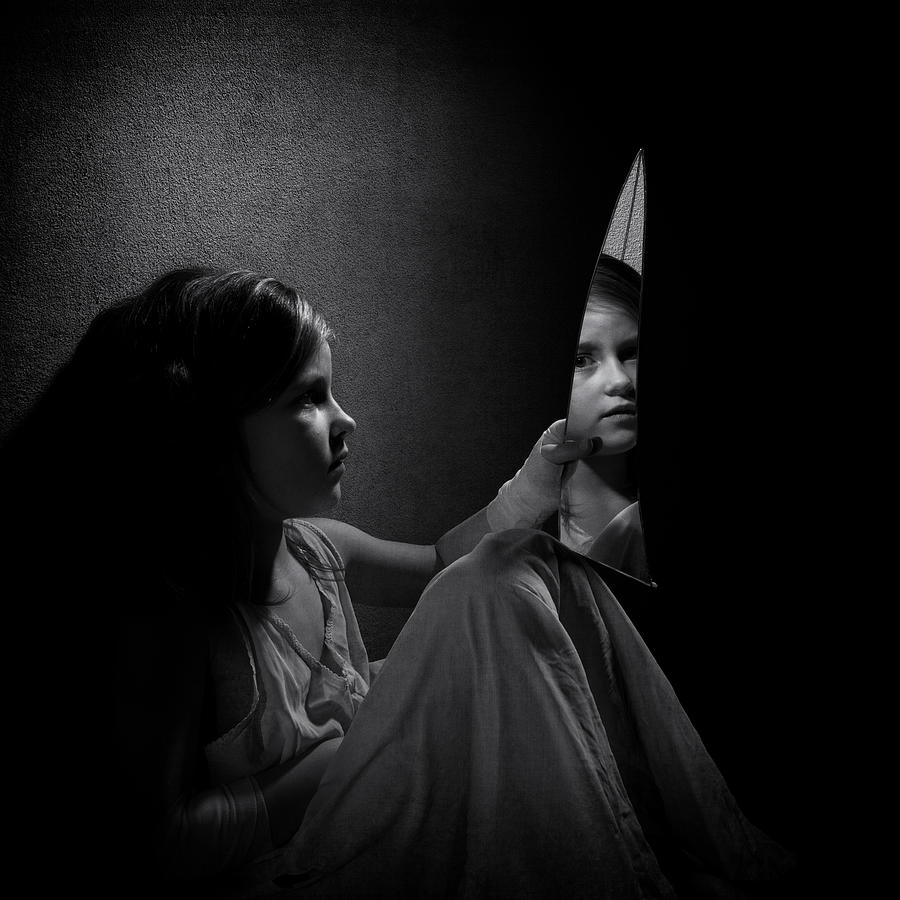 Mirror Photograph - Broken Mirror... by Mirjam Delrue
