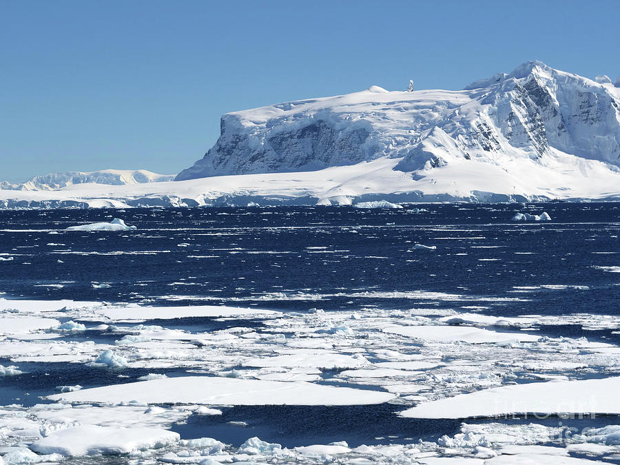 Nature Photograph - Broken Sea Ice In Antarctica by David Taylor/science Photo Library