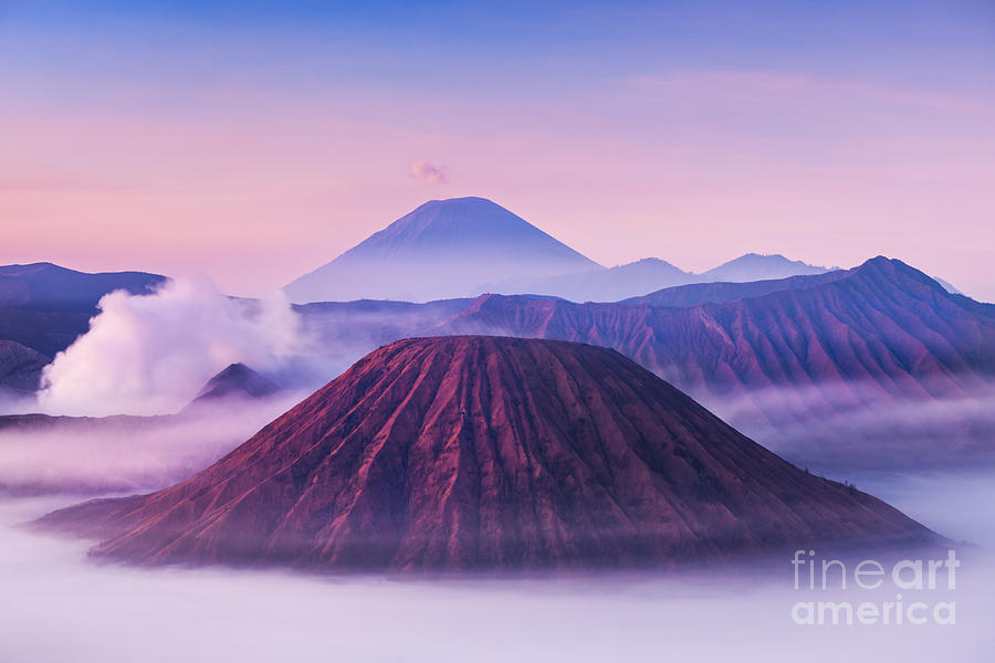 Tengger Photograph - Bromo, Batok And Semeru Volcanoes At by Saiko3p Tengger Photograph - Bromo, Batok And Semeru Volcanoes At by Saiko3p