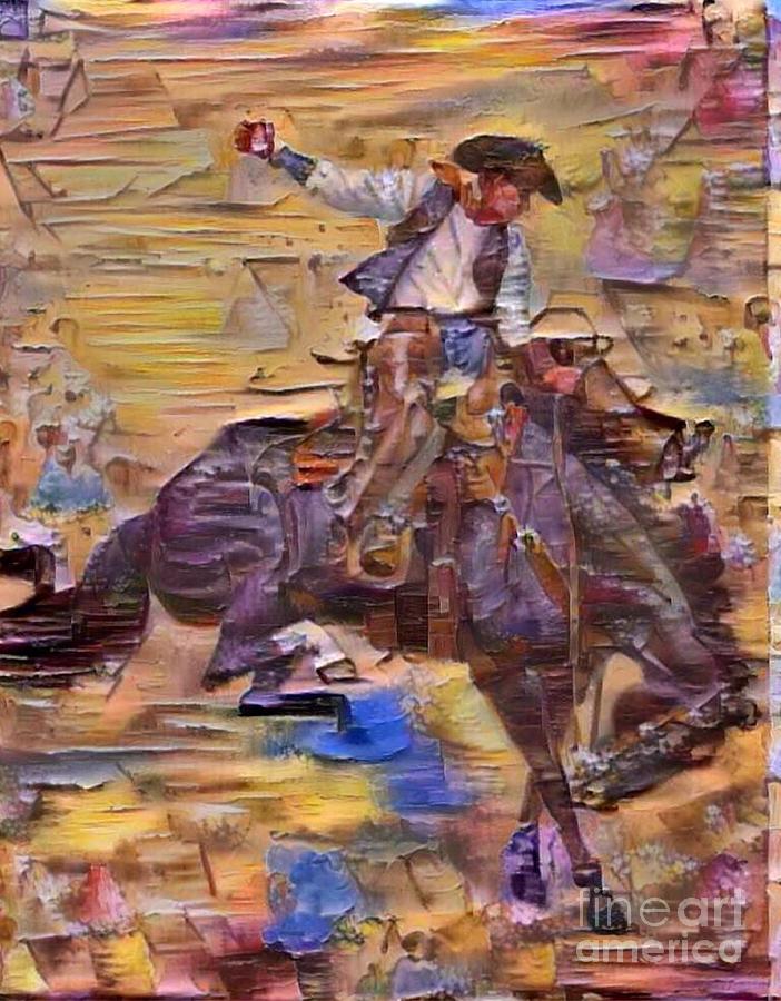 Bronc Rider Digital Art by Michael Knight