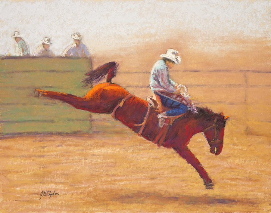 Bronco Bustin' Painting by Jim Tyler - Fine Art America