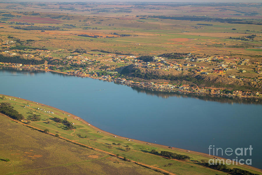 Bronkhorstspruit dam as seen from above. Photograph by Rudi Venter