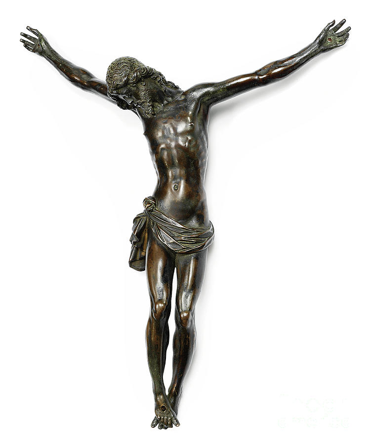 Bronze Crucifixion Sculpture Sculpture by Giambologna known also as Jean de Boulogne