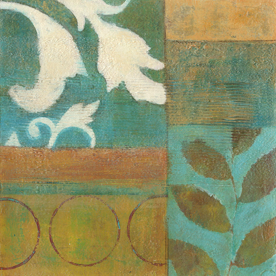 Decorative Painting - Bronze Leaf Quadrant I by Willie Green-aldridge