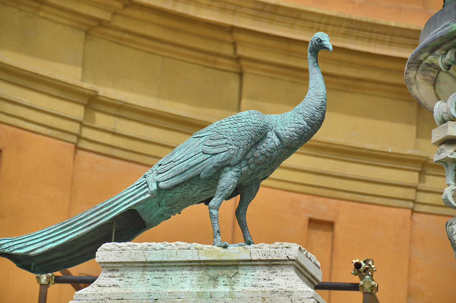 Bronze Peacocks Photograph by JAMART Photography