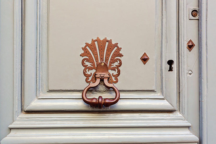 Bronze Seashell Paris Door Knocker Photograph by Melanie Alexandra Price