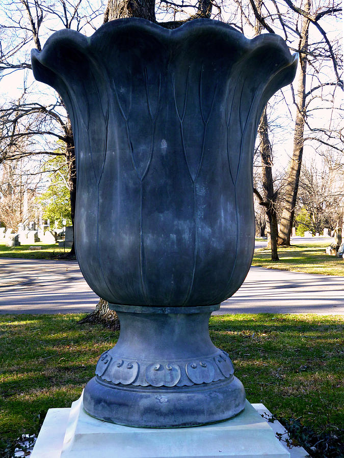 Bronze Urn on Marble Base Photograph by Mike McBrayer