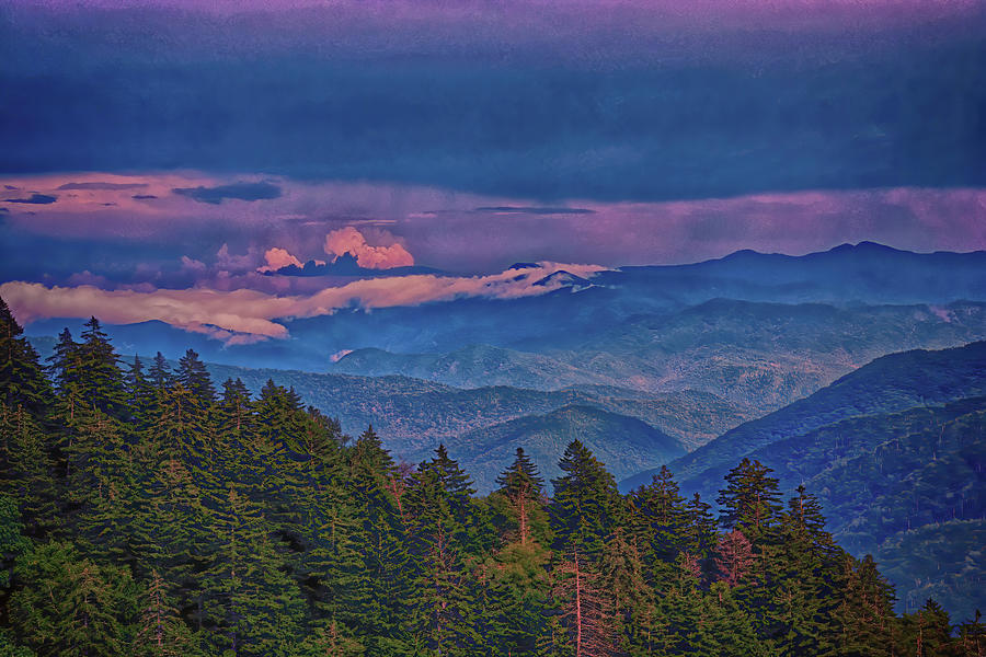 Brooding Skies over the Smoky Mountains Photograph by Rebecca Carr