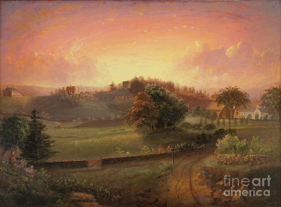 Brook Farm, 1844 Painting by Josiah Wolcott - Fine Art America