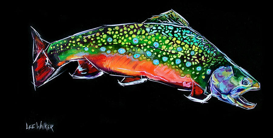 Trout Painting - Brook Trout by Lee Walker