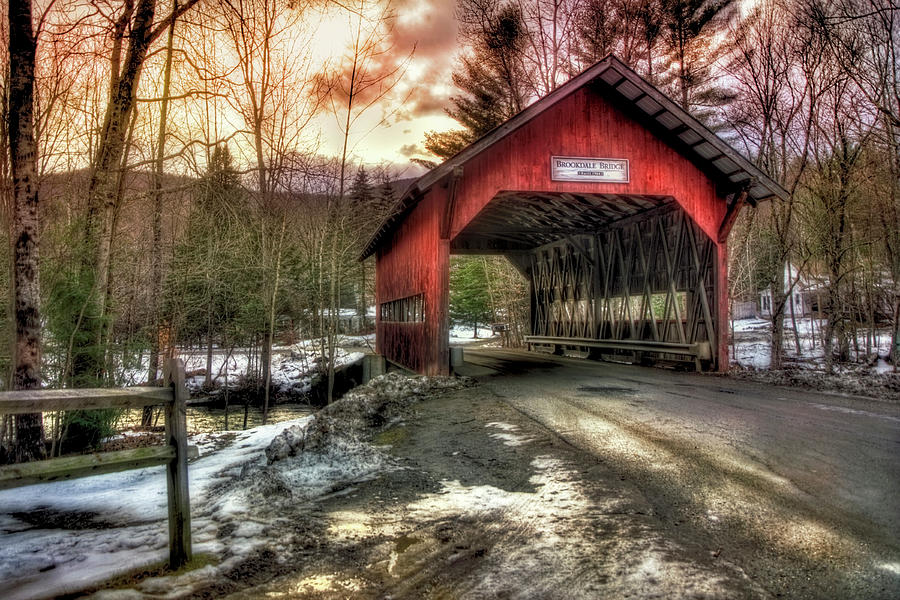Brookdale Covered Bridge - Stowe VT Photograph by Joann Vitali