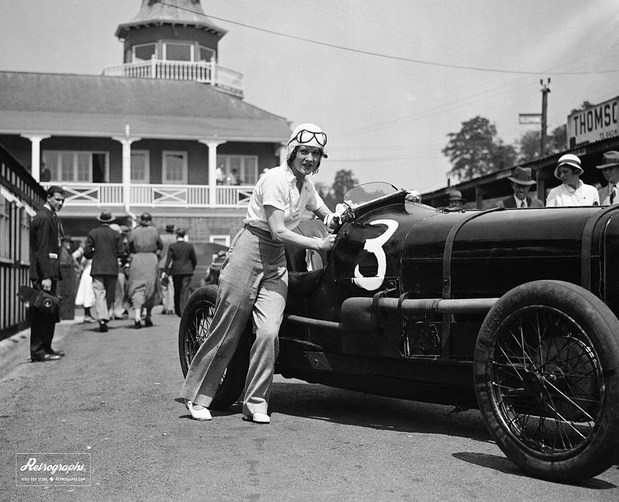 Brooklands Lady Racer Photograph by Retrographs