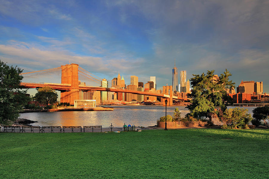 Brooklyn Bridge & Park Digital Art by Riccardo Spila