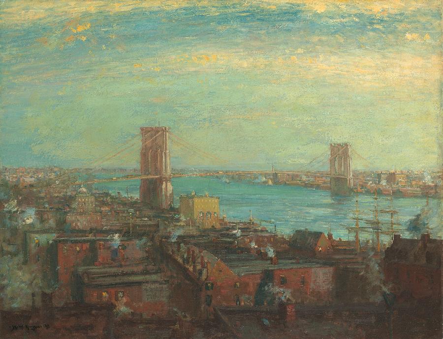 Brooklyn Bridge Painting - Brooklyn Bridge, 1899 by Henry Ward Ranger