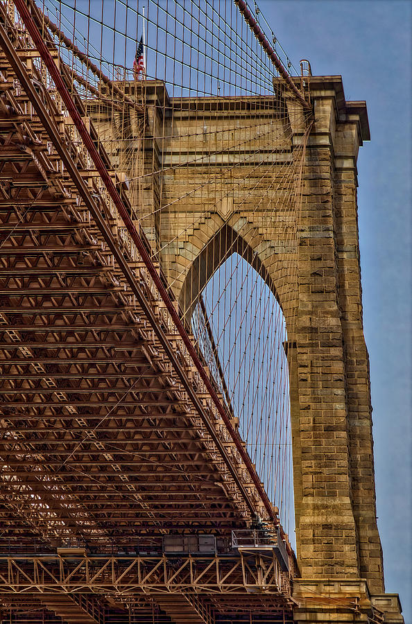 Brooklyn Bridge Over and Under Photograph by Susan Candelario