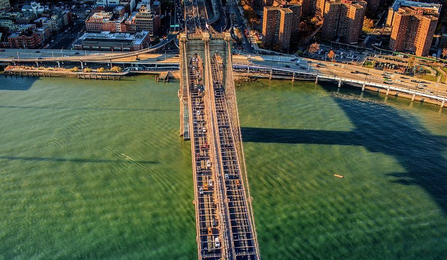 Brooklyn Bridge Over East River Digital Art by Antonino Bartuccio