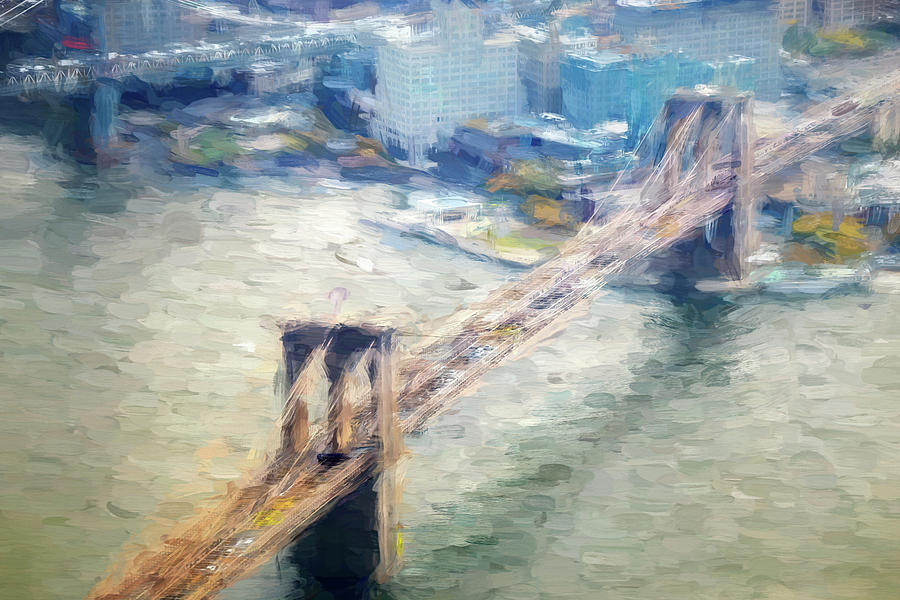 Brooklyn Bridge Painting Digital Art by Terry Davis