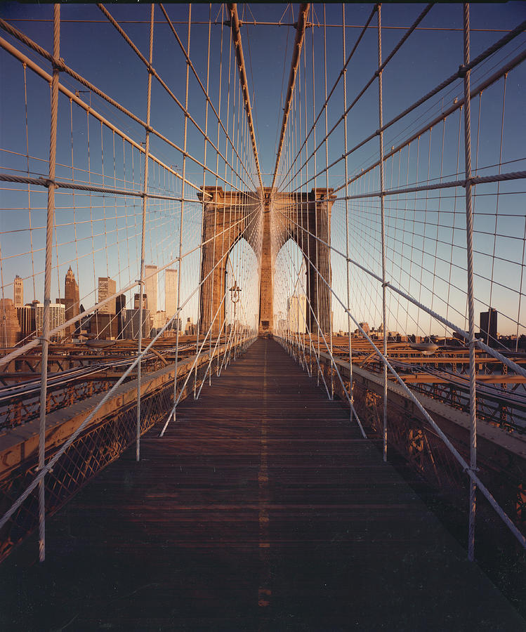 Brooklyn Bridge, Pedestrian Walkway Photograph by Thorney Lieberman