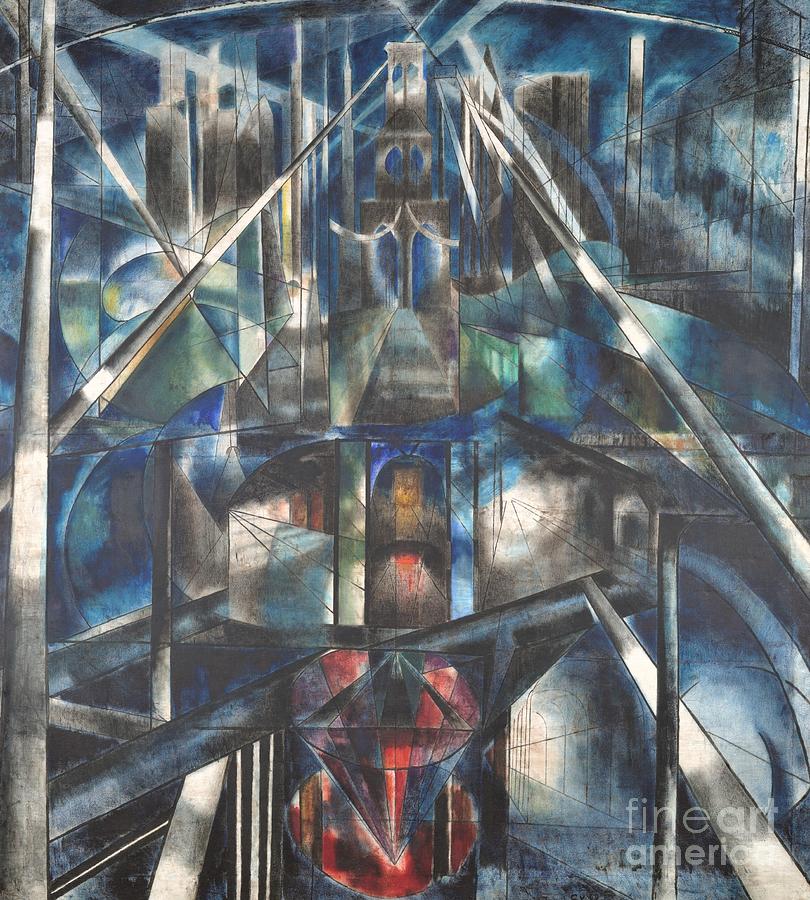 Bridge Painting - Brooklyn bridge by Thea Recuerdo