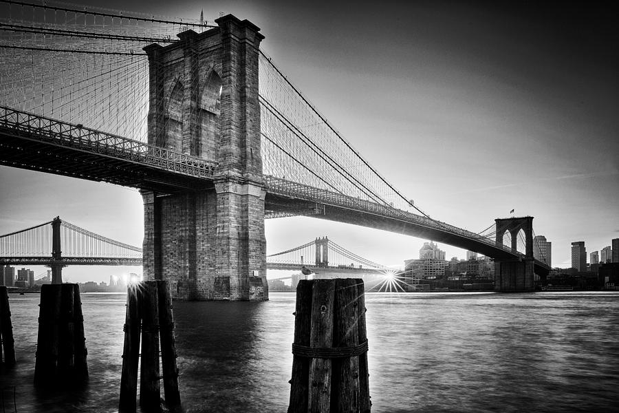 Brooklyn Bridge - Sunrise Photograph by Martin Froyda