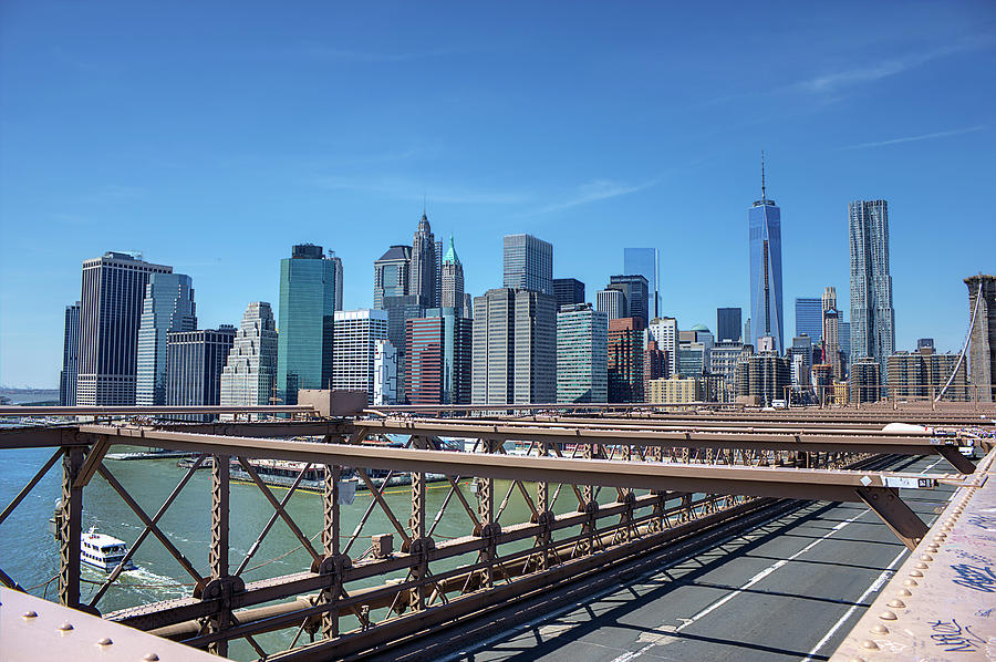 Brooklyn Bridge to Manhattan Photograph by Nicola Nobile
